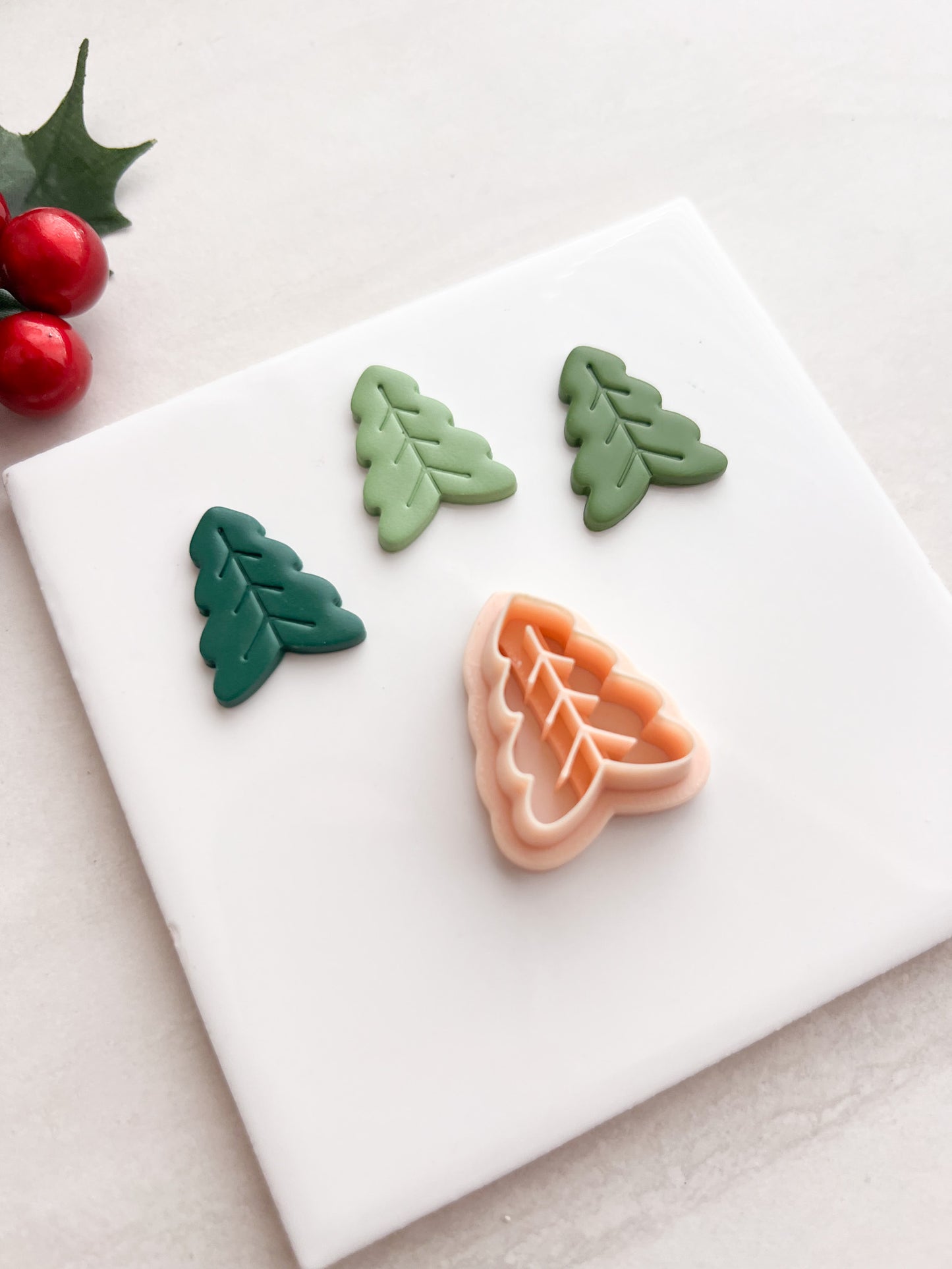 Norwegian Tree No. 1 Clay Cutter | Norwegian Tree Polymer Clay Cutter for DIY Scandinavian Earrings Festive Jewelry and Handmade Holiday Accessories