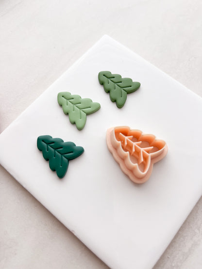 Norwegian Tree No. 1 Clay Cutter | Norwegian Tree Polymer Clay Cutter for DIY Scandinavian Earrings Festive Jewelry and Handmade Holiday Accessories