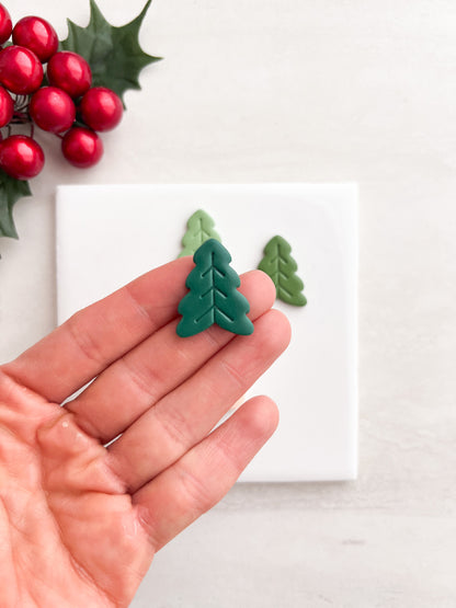 Norwegian Tree No. 1 Clay Cutter | Norwegian Tree Polymer Clay Cutter for DIY Scandinavian Earrings Festive Jewelry and Handmade Holiday Accessories