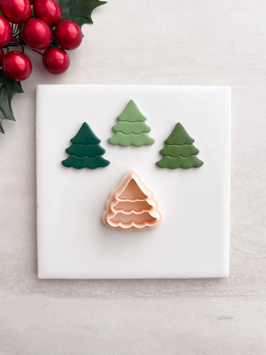 Tree No. 11 Clay Cutter | Tree No. 11 Polymer Clay Cutter for DIY Christmas Earrings Forest Jewelry and Handmade Holiday Accessories