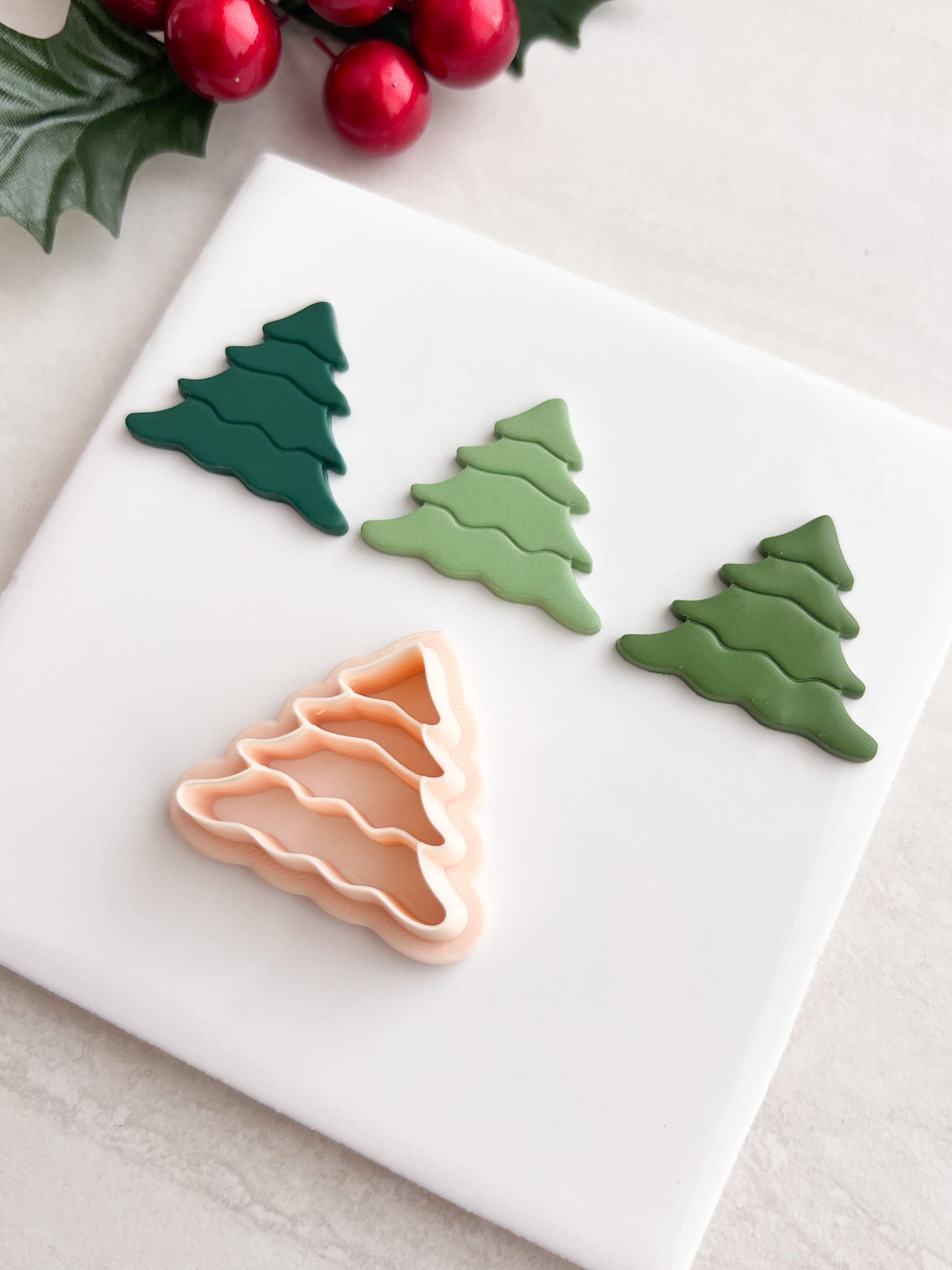 Tree No. 12 Clay Cutter | Tree No. 12 Polymer Clay Cutter for DIY Christmas Earrings Nature Jewelry and Handmade Seasonal Accessories