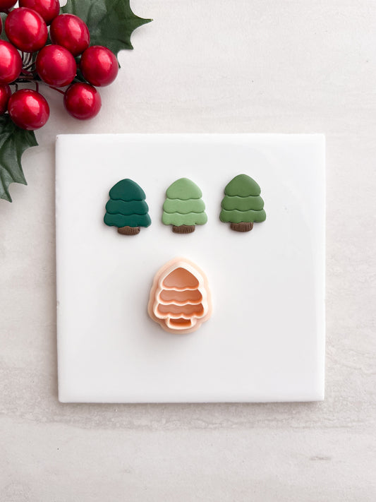 Tree No. 15 Clay Cutter | Tree No. 15 Polymer Clay Cutter for DIY Christmas Earrings Woodland Jewelry and Handmade Seasonal Accessories