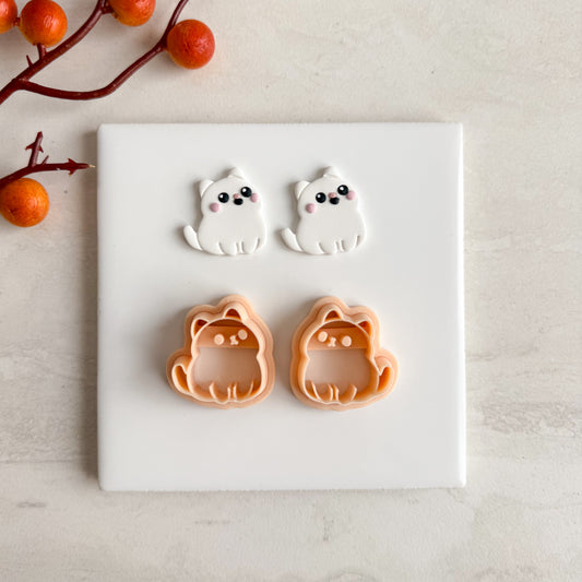 2025 Cuddly Kitty No. 1 | Cat Shape Spooky Polymer Clay Cutter Halloween Fall Animal Shapes