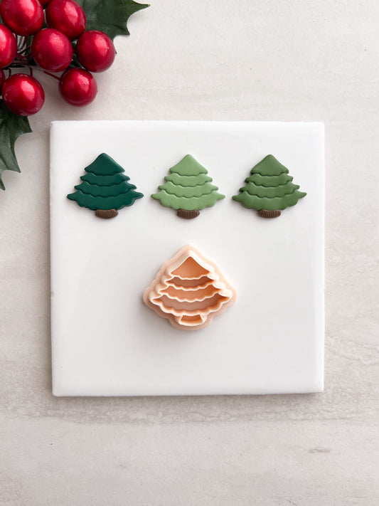 Tree No. 10 Clay Cutter | Tree No. 10 Polymer Clay Cutter for DIY Festive Earrings Winter Jewelry and Handmade Christmas Accessories