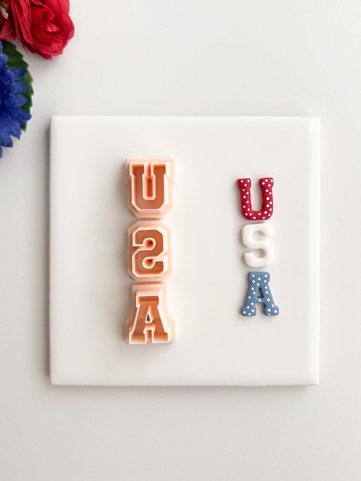USA Letters Clay Cutter | USA Letters Polymer Clay Cutter for DIY Patriotic Earrings Fourth of July Jewelry and Handmade American Accessories