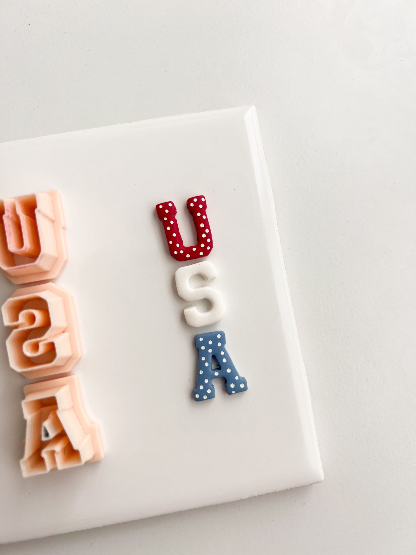 USA Letters Clay Cutter | USA Letters Polymer Clay Cutter for DIY Patriotic Earrings Fourth of July Jewelry and Handmade American Accessories