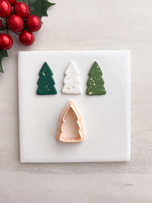 Tree No. 14 Clay Cutter | Tree No. 14 Polymer Clay Cutter for DIY Festive Earrings Holiday Jewelry and Handmade Christmas Accessories