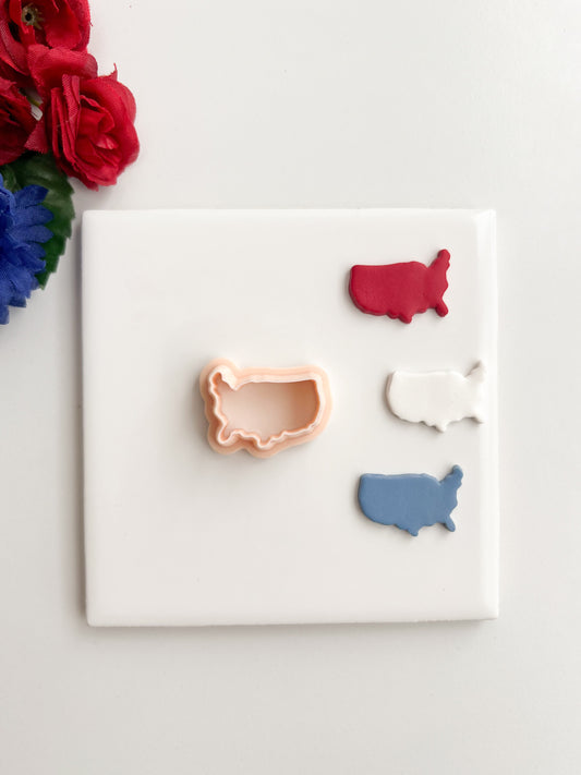 USA Outline Clay Cutter | USA Outline Polymer Clay Cutter for DIY American Earrings Fourth of July Jewelry and Handmade Patriotic Accessories