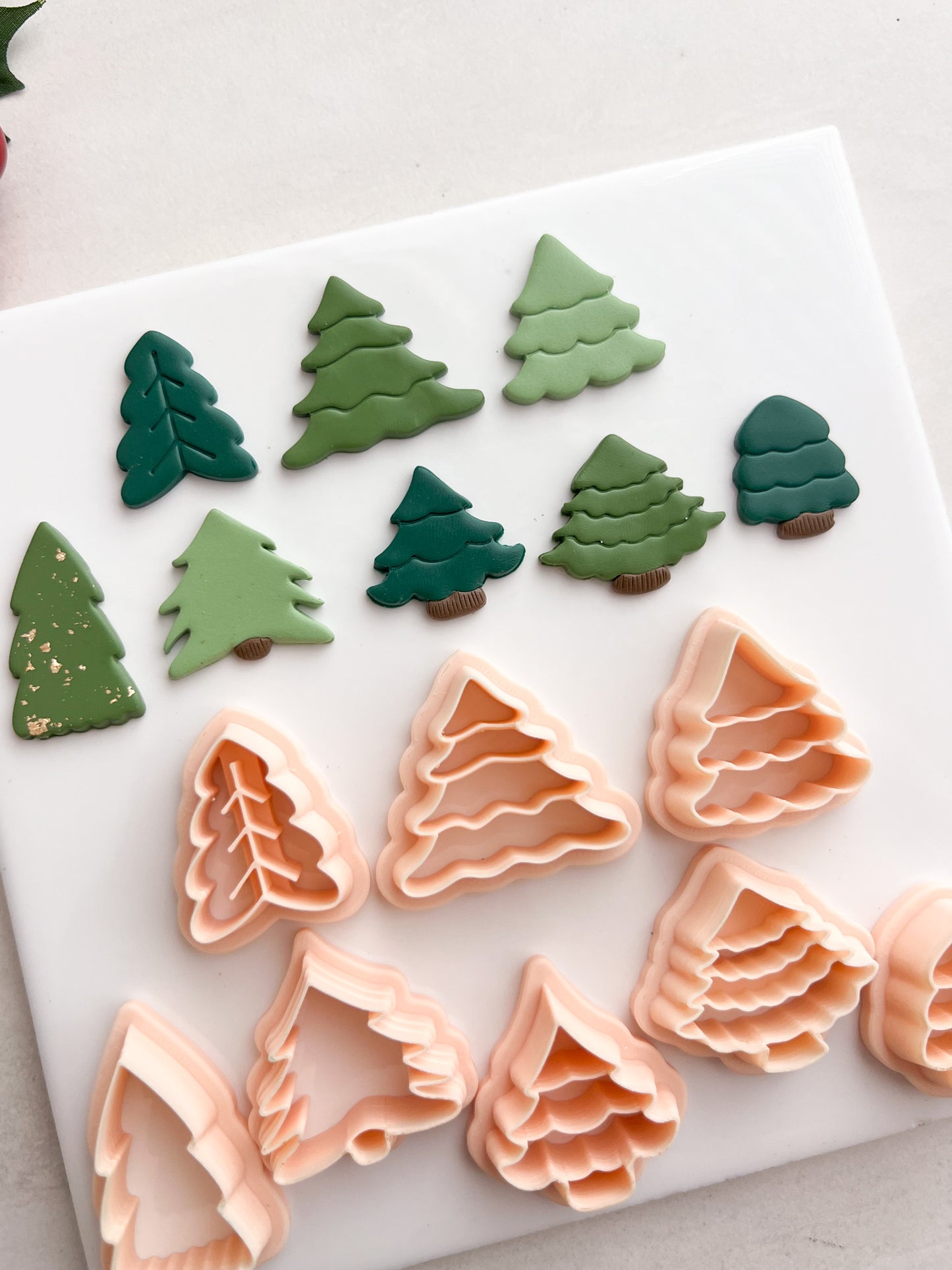 8 Tree Set | 8 Tree Set Polymer Clay Cutter for DIY Holiday Earrings Christmas-Themed Jewelry and Handmade Festive Accessories