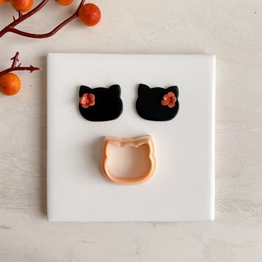 2025 Cat Head | Cat Shape Spooky Polymer Clay Cutter Halloween Fall