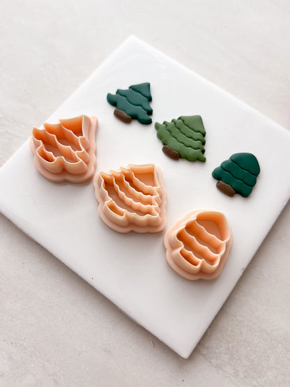 Christmas Tree Trio No. 4 Clay Cutters | Christmas Tree Trio No. 4 Polymer Clay Cutters for DIY Holiday Earrings Festive-Themed Jewelry and Handmade Christmas Accessories