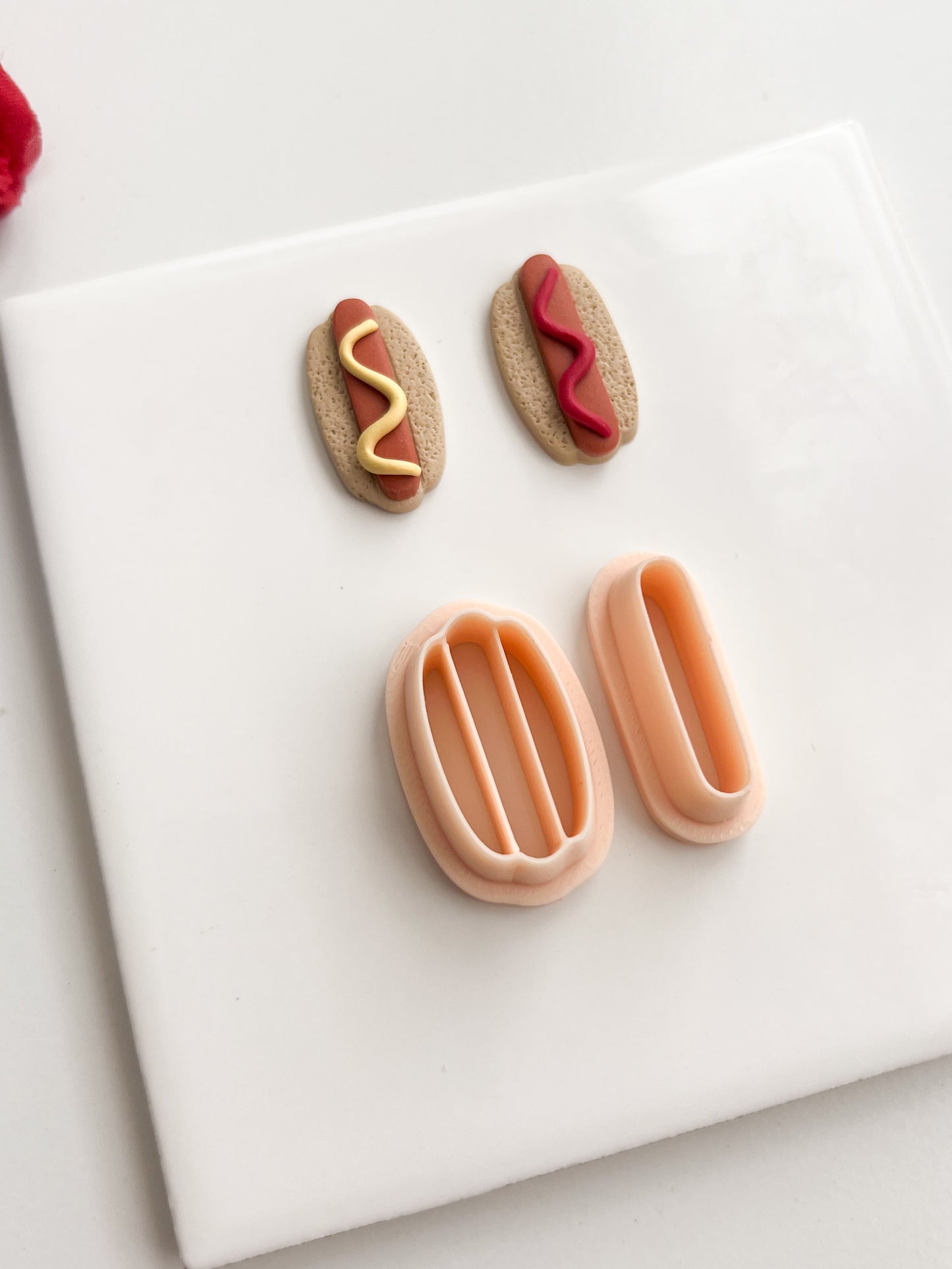 Hotdog Clay Cutter | Hotdog Polymer Clay Cutter for DIY Food Earrings Snack Jewelry and Handmade Fast-Food Accessories