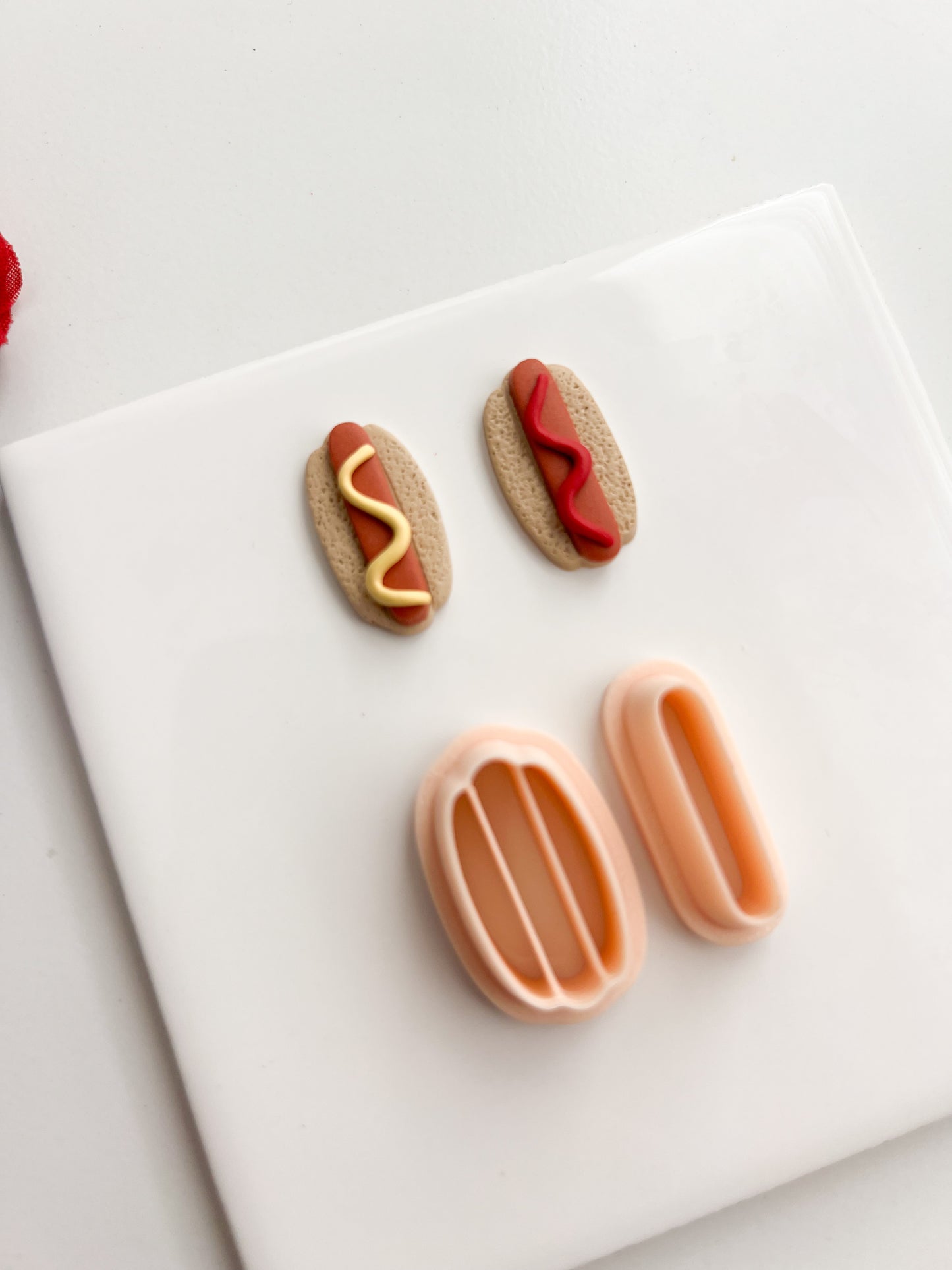 Hotdog Clay Cutter | Hotdog Polymer Clay Cutter for DIY Food Earrings Snack Jewelry and Handmade Fast-Food Accessories
