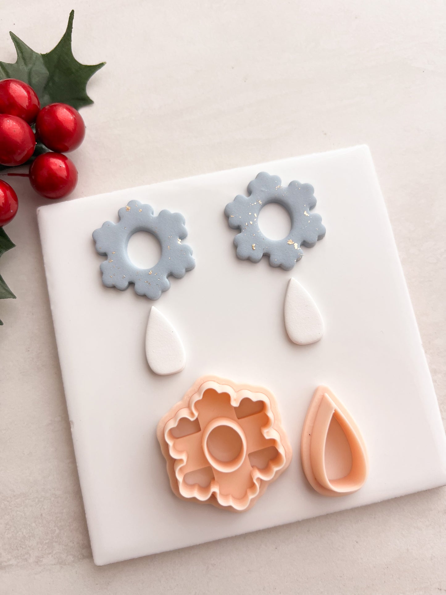 Snowflake No. 7 Dangle Clay Cutter | Snowflake No. 7 Dangle Polymer Clay Cutter for DIY Elegant Earrings Winter Jewelry and Handmade Holiday Accessories