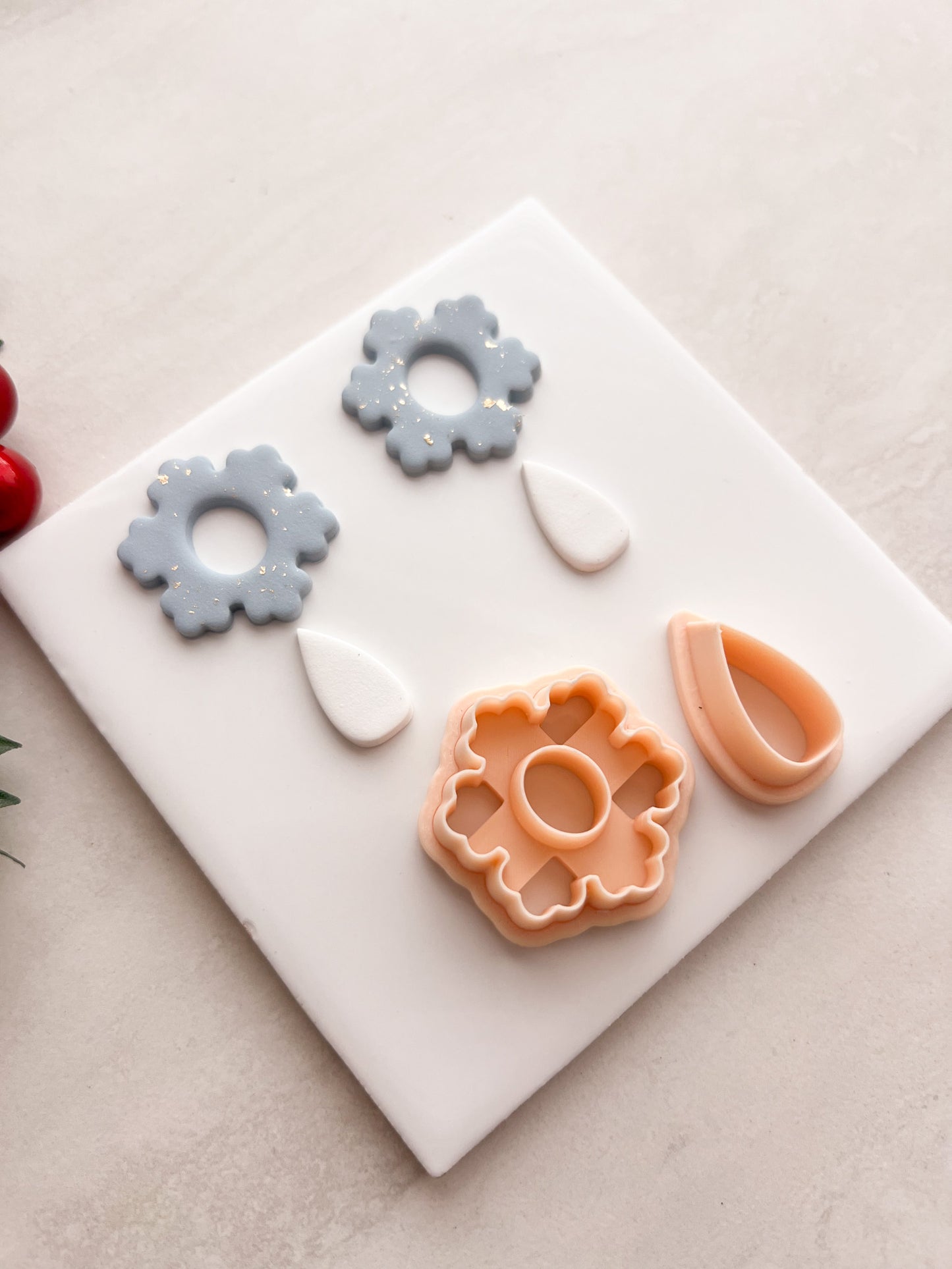 Snowflake No. 7 Dangle Clay Cutter | Snowflake No. 7 Dangle Polymer Clay Cutter for DIY Elegant Earrings Winter Jewelry and Handmade Holiday Accessories
