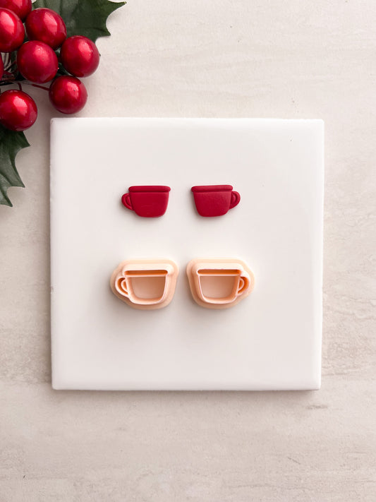 Cocoa Mug No. 3 Clay Cutter | Cocoa Mug No. 3 Polymer Clay Cutter for DIY Hot Chocolate Earrings Cozy-Themed Jewelry and Handmade Winter Accessories