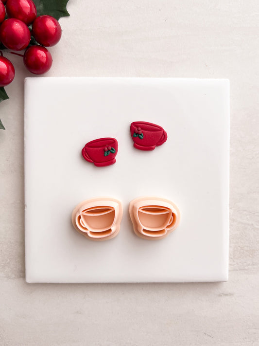 Cocoa Mug No. 5 Clay Cutter | Cocoa Mug No. 5 Polymer Clay Cutter for DIY Cozy Earrings Winter-Themed Jewelry and Handmade Seasonal Accessories