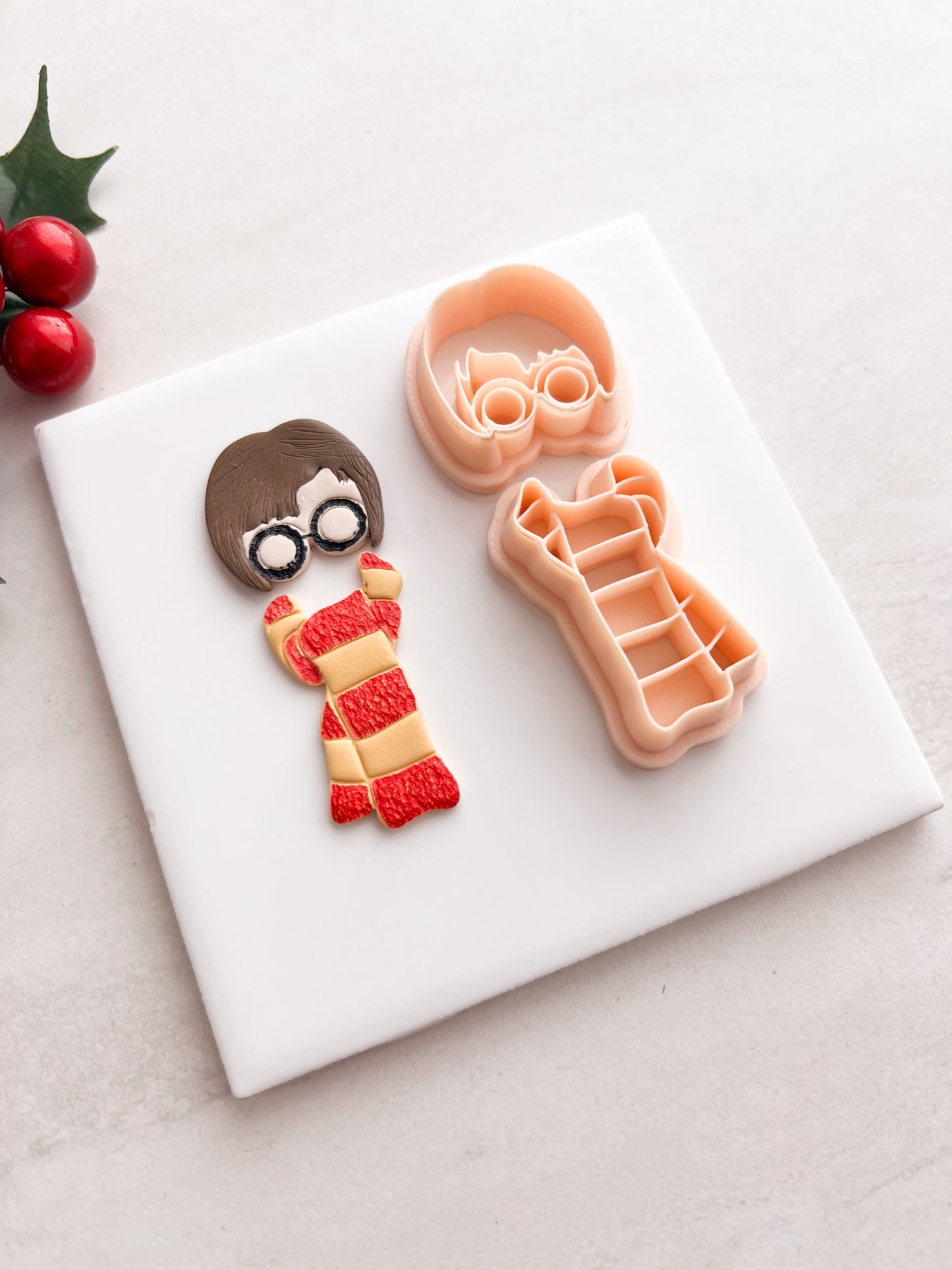 Boy Wizard Scarf Dangle Clay Cutter | Boy Wizard Scarf Dangle Polymer Clay Cutter for DIY Magic Earrings Fantasy-Themed Jewelry and Handmade Wizard Accessories