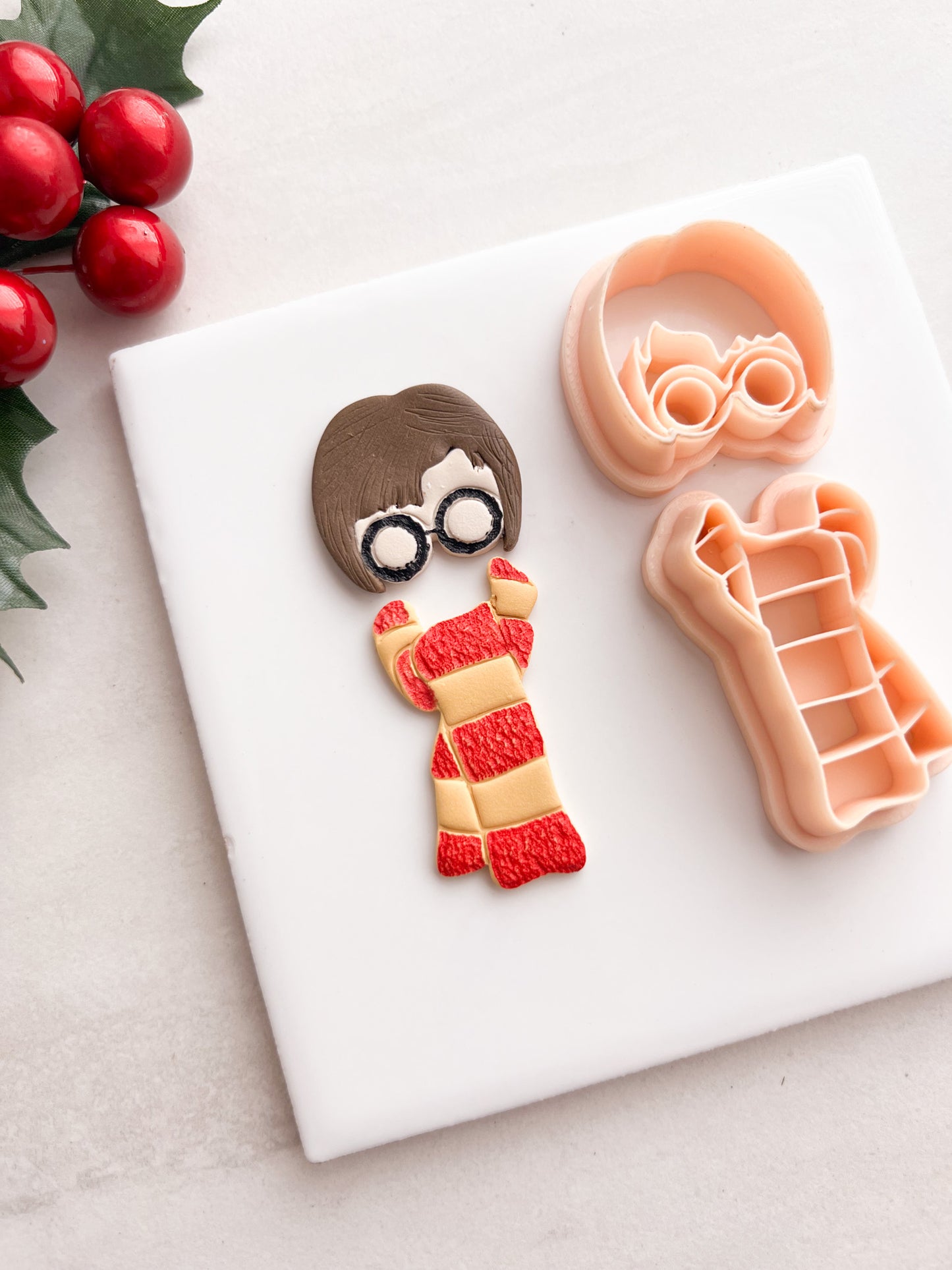 Boy Wizard Scarf Dangle Clay Cutter | Boy Wizard Scarf Dangle Polymer Clay Cutter for DIY Magic Earrings Fantasy-Themed Jewelry and Handmade Wizard Accessories