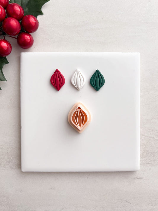 Ornament No. 10 Clay Cutter | Ornament No. 10 Polymer Clay Cutter for DIY Christmas Earrings Holiday Jewelry and Handmade Festive Accessories