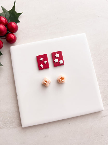 Micro Magic Sparkle and Star Clay Cutter Set | Micro Magic Sparkle and Star Polymer Clay Cutter Set for DIY Celestial Earrings Starry Jewelry and Handmade Space Accessories