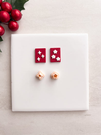 Micro Magic Sparkle and Star Clay Cutter Set | Micro Magic Sparkle and Star Polymer Clay Cutter Set for DIY Celestial Earrings Starry Jewelry and Handmade Space Accessories