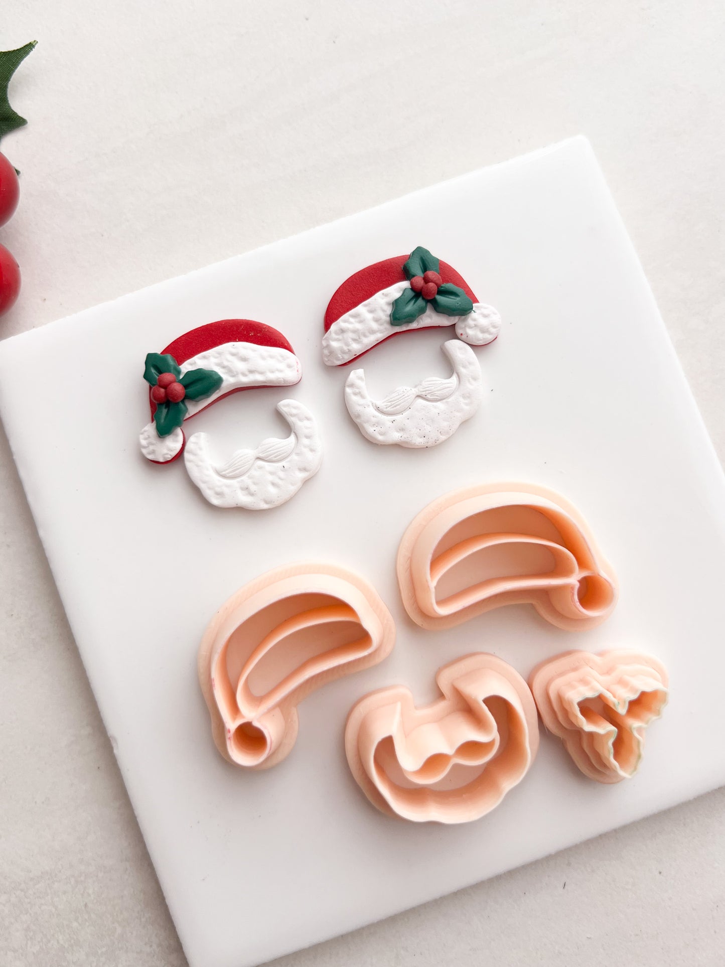 Santa No. 3 Clay Cutter | Santa No. 3 Polymer Clay Cutter for DIY Christmas Earrings Festive Jewelry and Handmade Holiday Accessories
