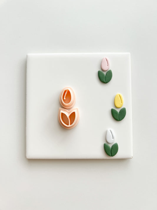 Tulip No. 5 Clay Cutter | Tulip No. 5 Polymer Clay Cutter for DIY Floral Earrings Spring-Themed Jewelry and Handmade Nature Accessories