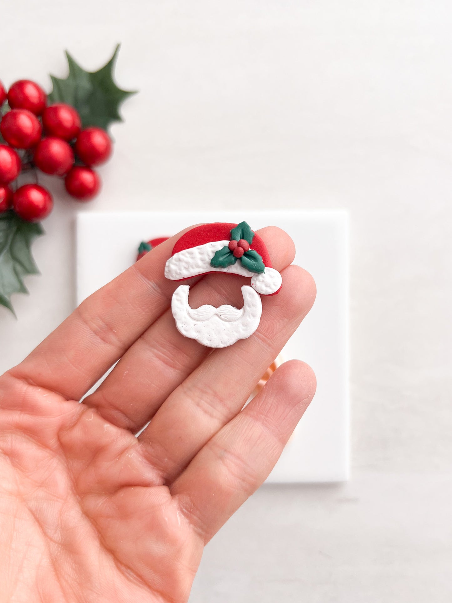 Santa No. 3 Clay Cutter | Santa No. 3 Polymer Clay Cutter for DIY Christmas Earrings Festive Jewelry and Handmade Holiday Accessories