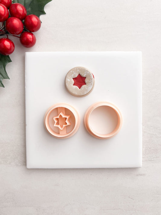 Snowflake Cookie No. 1 Clay Cutter | Snowflake Cookie No. 1 Polymer Clay Cutter for DIY Holiday Earrings Cookie-Themed Jewelry and Handmade Christmas Accessories