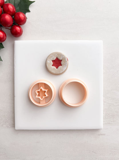 Snowflake Cookie No. 1 Clay Cutter | Snowflake Cookie No. 1 Polymer Clay Cutter for DIY Holiday Earrings Cookie-Themed Jewelry and Handmade Christmas Accessories