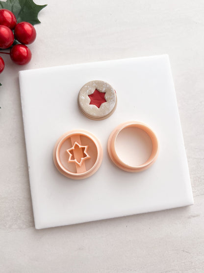 Snowflake Cookie No. 1 Clay Cutter | Snowflake Cookie No. 1 Polymer Clay Cutter for DIY Holiday Earrings Cookie-Themed Jewelry and Handmade Christmas Accessories