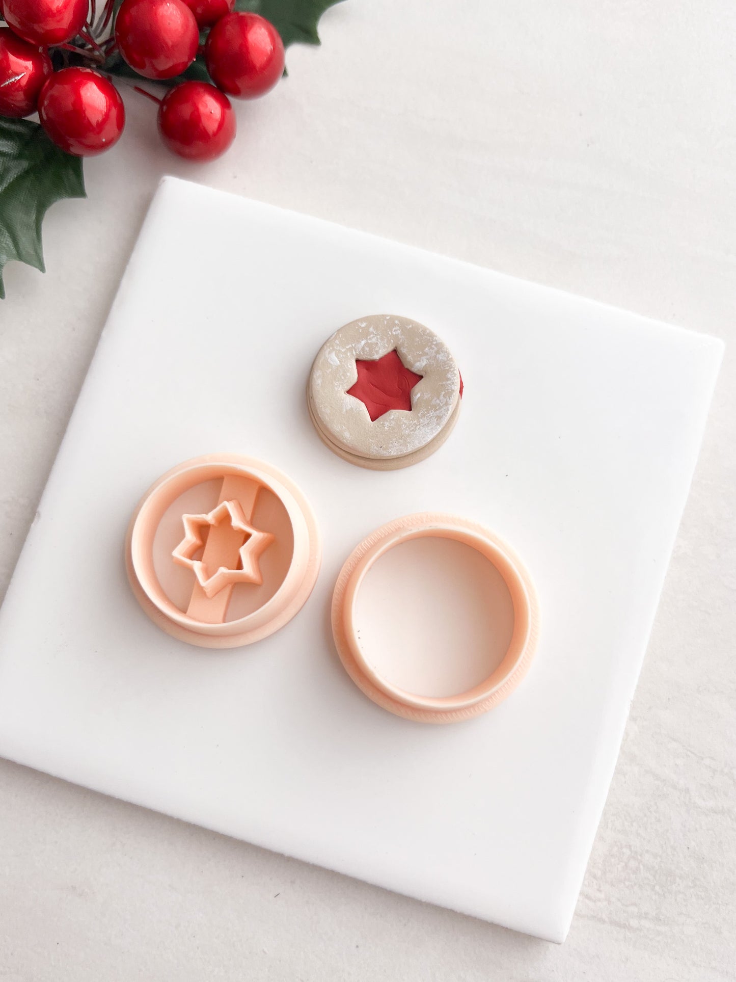 Snowflake Cookie No. 1 Clay Cutter | Snowflake Cookie No. 1 Polymer Clay Cutter for DIY Holiday Earrings Cookie-Themed Jewelry and Handmade Christmas Accessories