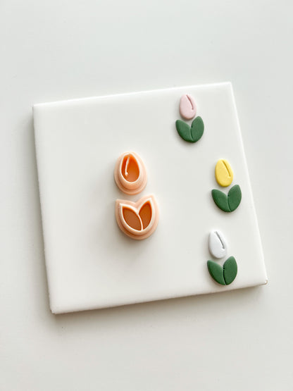 Tulip No. 5 Clay Cutter | Tulip No. 5 Polymer Clay Cutter for DIY Floral Earrings Spring-Themed Jewelry and Handmade Nature Accessories