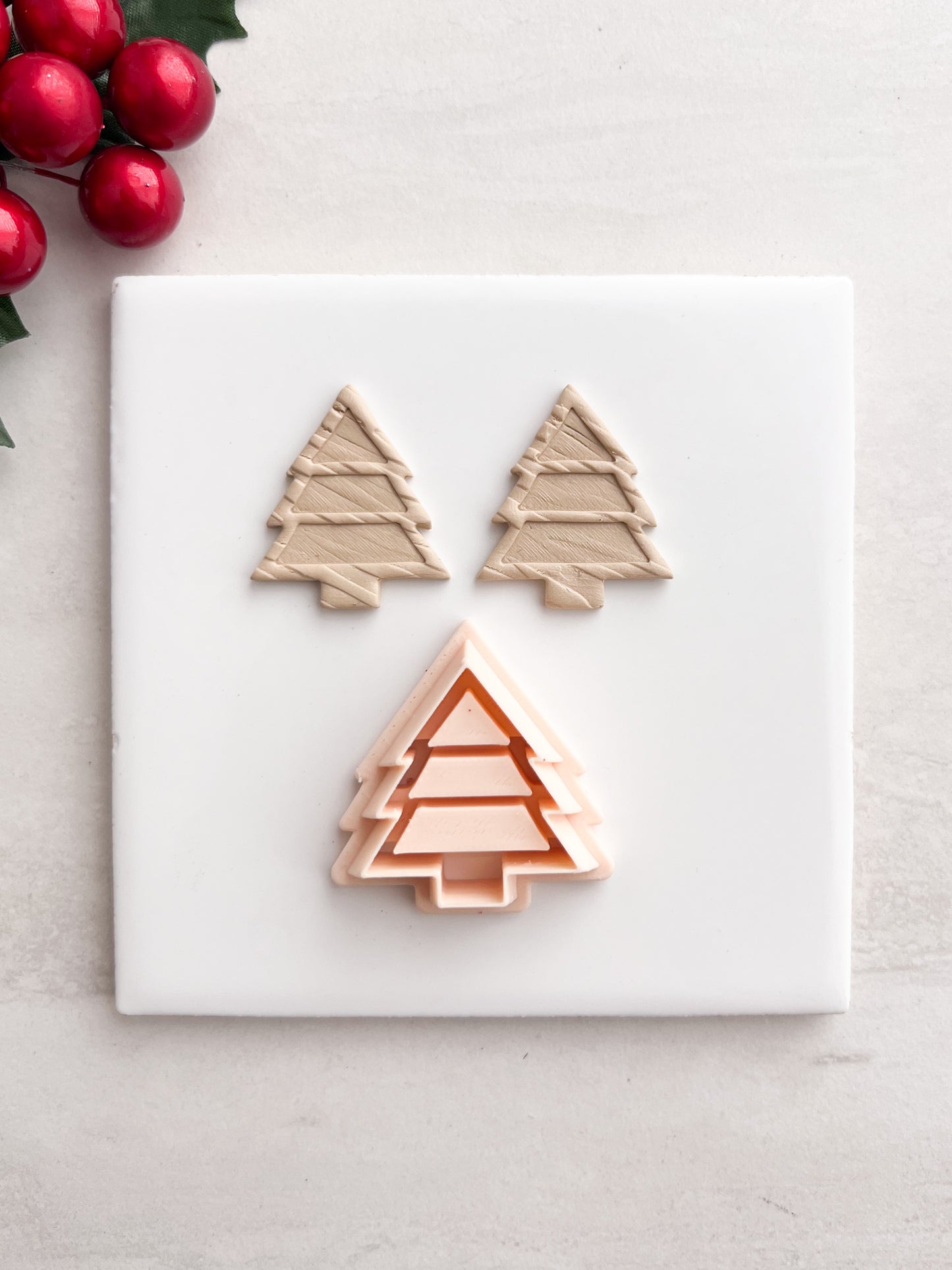 Debossed Tree Bookcase Clay Cutter | Debossed Tree Bookcase Polymer Clay Cutter for DIY Nature Earrings Book-Themed Jewelry and Handmade Unique Accessories