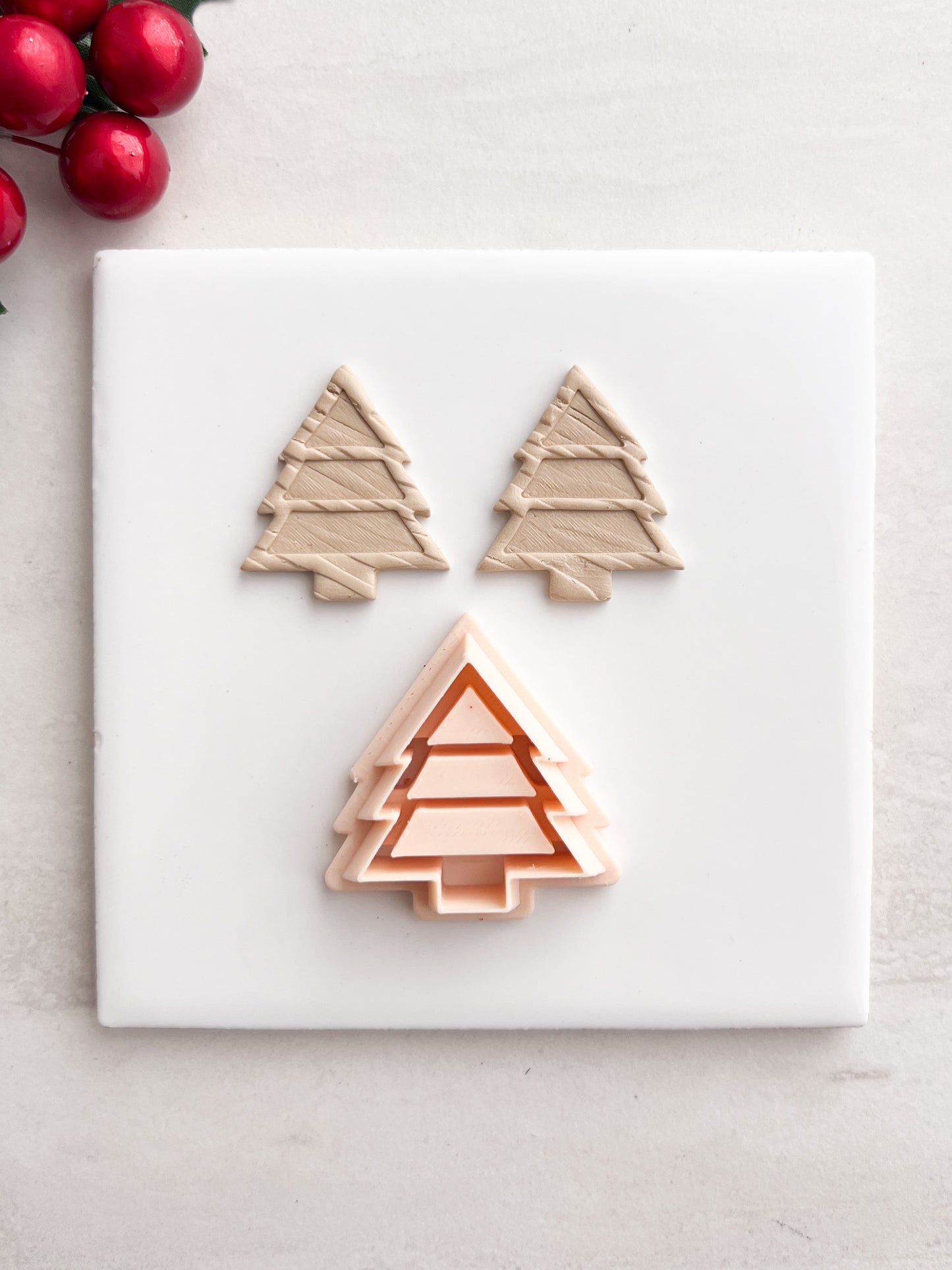 Debossed Tree Bookcase Clay Cutter | Debossed Tree Bookcase Polymer Clay Cutter for DIY Nature Earrings Book-Themed Jewelry and Handmade Unique Accessories