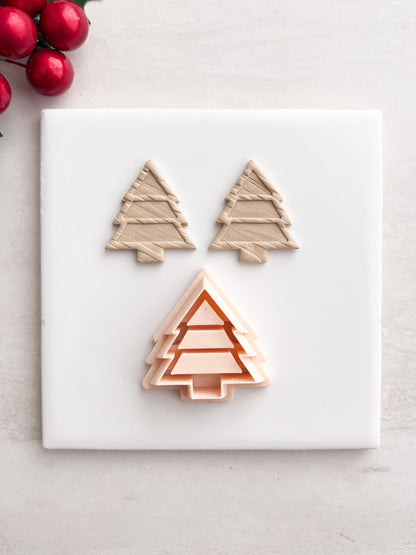 Debossed Tree Bookcase Clay Cutter | Debossed Tree Bookcase Polymer Clay Cutter for DIY Nature Earrings Book-Themed Jewelry and Handmade Unique Accessories