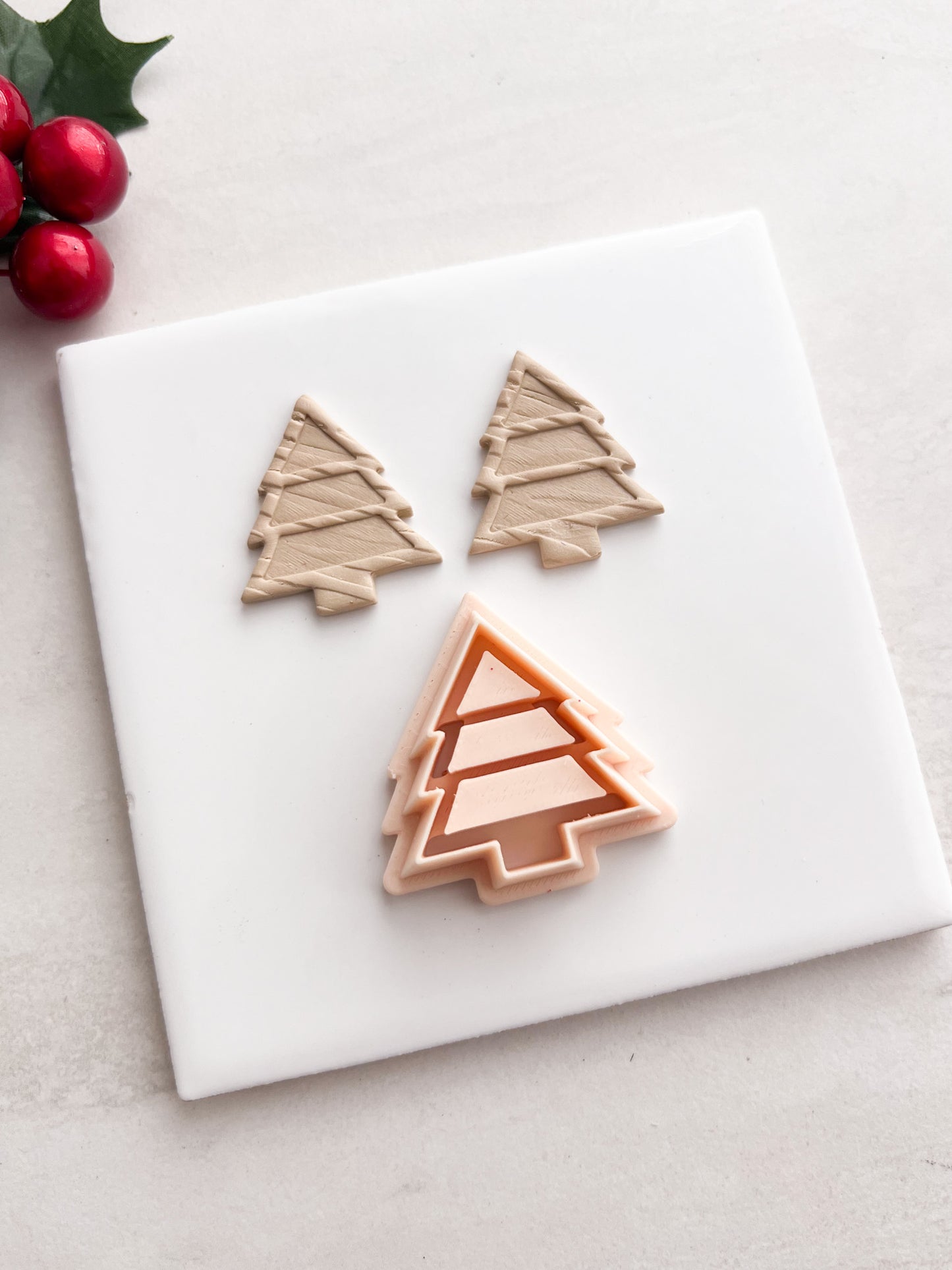 Debossed Tree Bookcase Clay Cutter | Debossed Tree Bookcase Polymer Clay Cutter for DIY Nature Earrings Book-Themed Jewelry and Handmade Unique Accessories