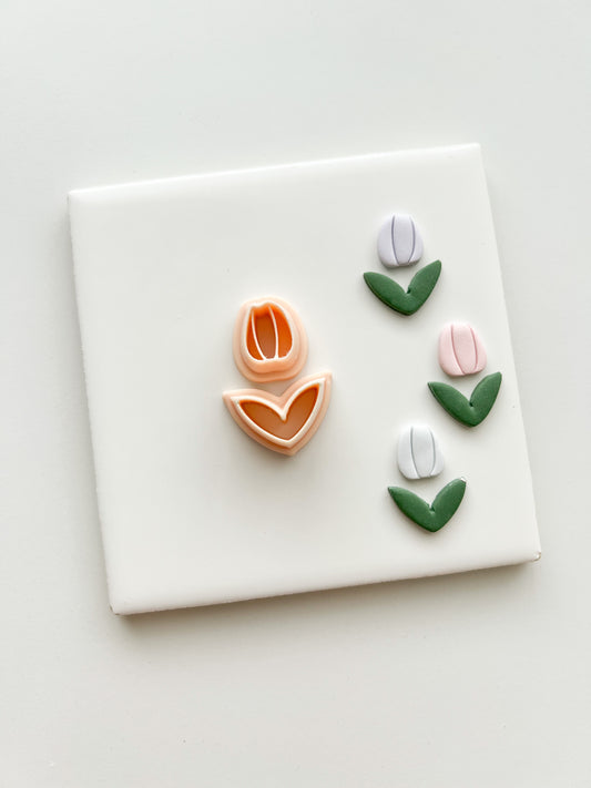 Tulip No. 3 Clay Cutter | Tulip No. 3 Polymer Clay Cutter for DIY Chic Earrings Floral-Themed Jewelry and Handmade Botanical Accessories