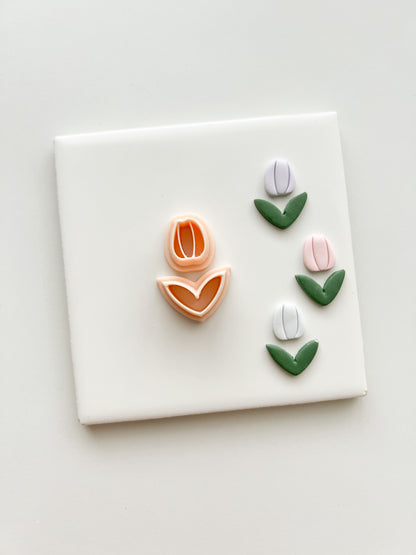 Tulip No. 3 Clay Cutter | Tulip No. 3 Polymer Clay Cutter for DIY Chic Earrings Floral-Themed Jewelry and Handmade Botanical Accessories