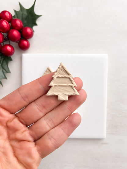 Debossed Tree Bookcase Clay Cutter | Debossed Tree Bookcase Polymer Clay Cutter for DIY Nature Earrings Book-Themed Jewelry and Handmade Unique Accessories