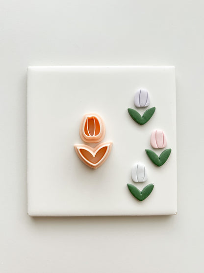 Tulip No. 3 Clay Cutter | Tulip No. 3 Polymer Clay Cutter for DIY Chic Earrings Floral-Themed Jewelry and Handmade Botanical Accessories