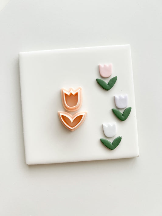 Tulip No. 4 Clay Cutter | Tulip No. 4 Polymer Clay Cutter for DIY Elegant Earrings Floral-Themed Jewelry and Handmade Spring Accessories