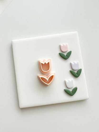 Tulip No. 4 Clay Cutter | Tulip No. 4 Polymer Clay Cutter for DIY Elegant Earrings Floral-Themed Jewelry and Handmade Spring Accessories
