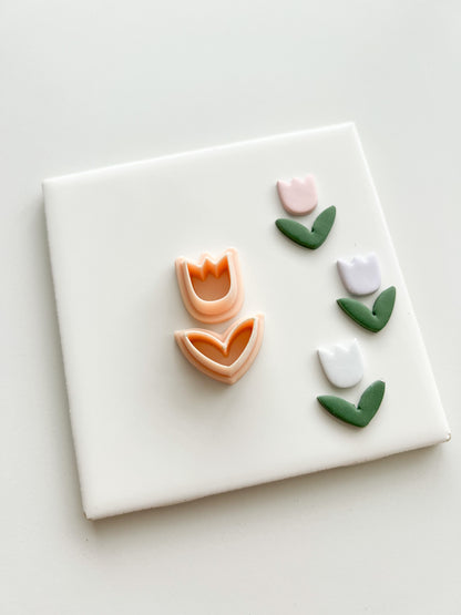 Tulip No. 4 Clay Cutter | Tulip No. 4 Polymer Clay Cutter for DIY Elegant Earrings Floral-Themed Jewelry and Handmade Spring Accessories