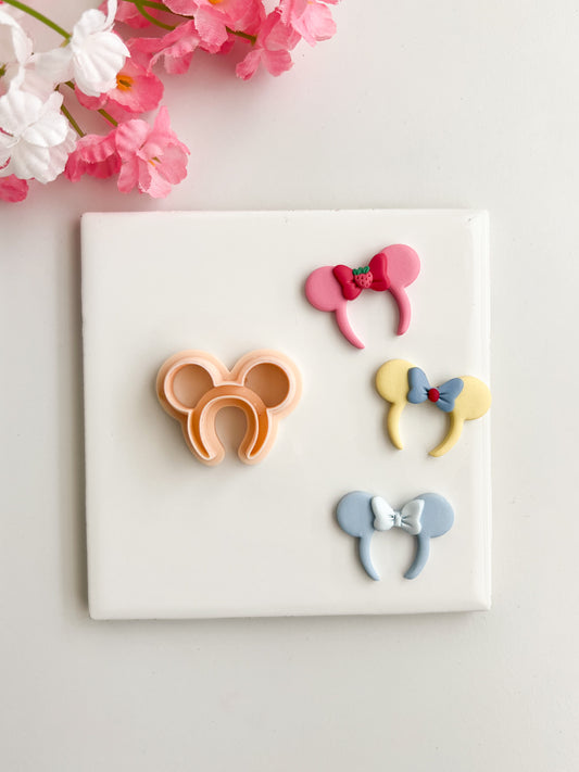 Mickey Mouse Headband Clay Cutter | Mickey Mouse Headband Polymer Clay Cutter for DIY Disney Earrings Cute Jewelry and Handmade Cartoon Accessories