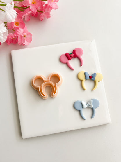 Mickey Mouse Headband Clay Cutter | Mickey Mouse Headband Polymer Clay Cutter for DIY Disney Earrings Cute Jewelry and Handmade Cartoon Accessories