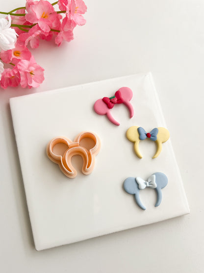 Mickey Mouse Headband Clay Cutter | Mickey Mouse Headband Polymer Clay Cutter for DIY Disney Earrings Cute Jewelry and Handmade Cartoon Accessories