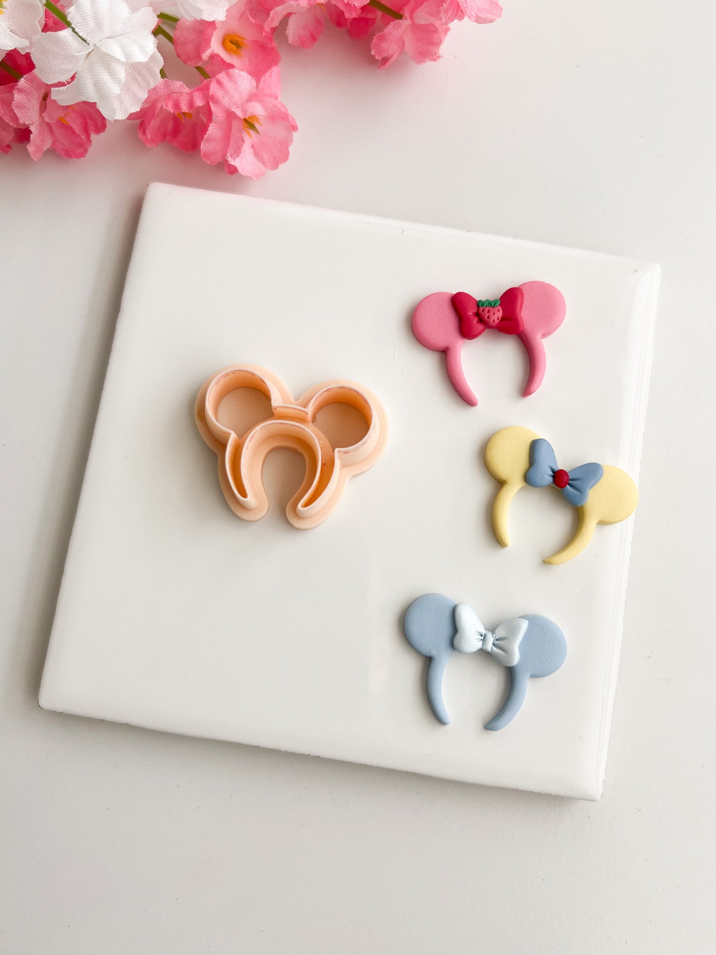 Mickey Mouse Headband Clay Cutter | Mickey Mouse Headband Polymer Clay Cutter for DIY Disney Earrings Cute Jewelry and Handmade Cartoon Accessories