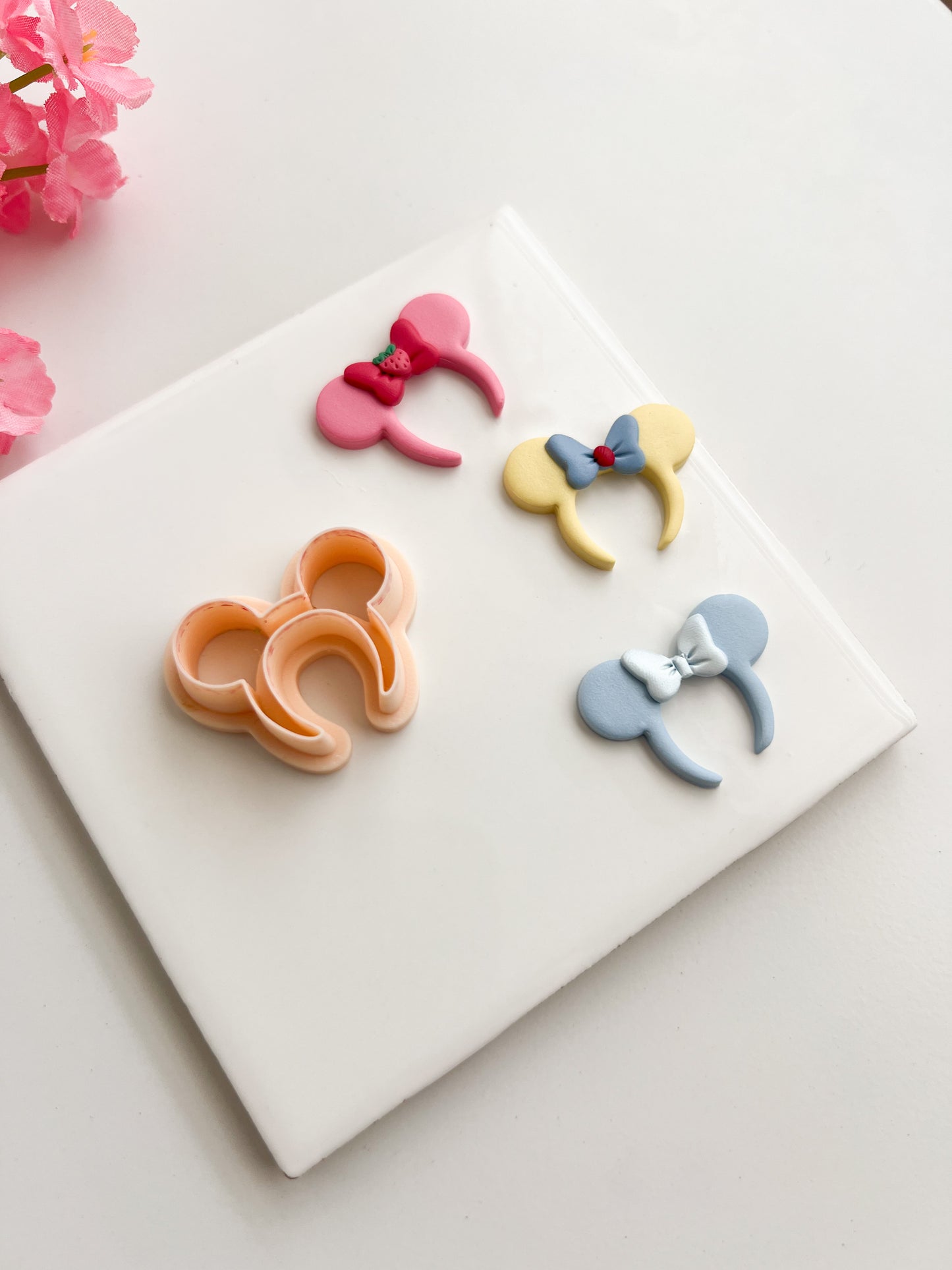 Mickey Mouse Headband Clay Cutter | Mickey Mouse Headband Polymer Clay Cutter for DIY Disney Earrings Cute Jewelry and Handmade Cartoon Accessories
